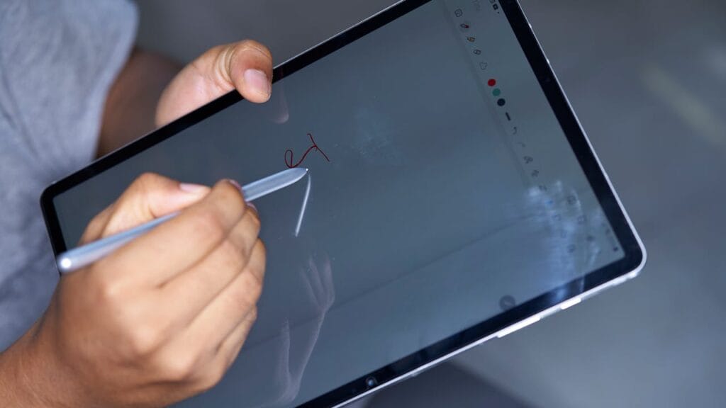 tablet with stylus