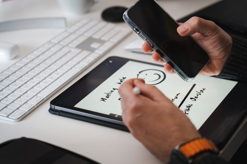 tablet with stylus
